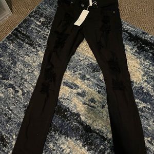 Men ripped moto jeans